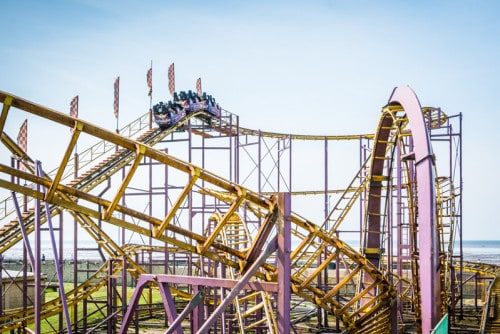 Looping Rollercoaster at Southport Pleasureland